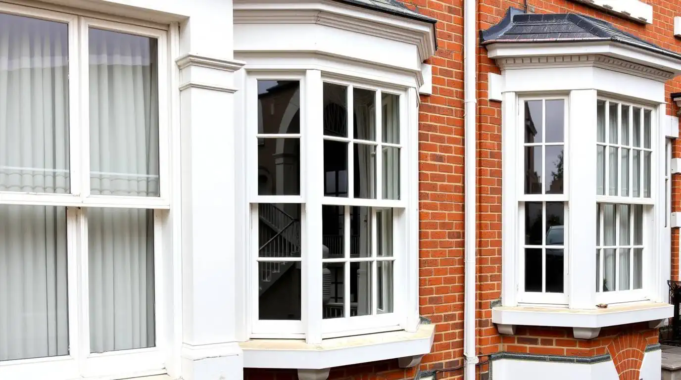 Period sash windows on a Bristol property