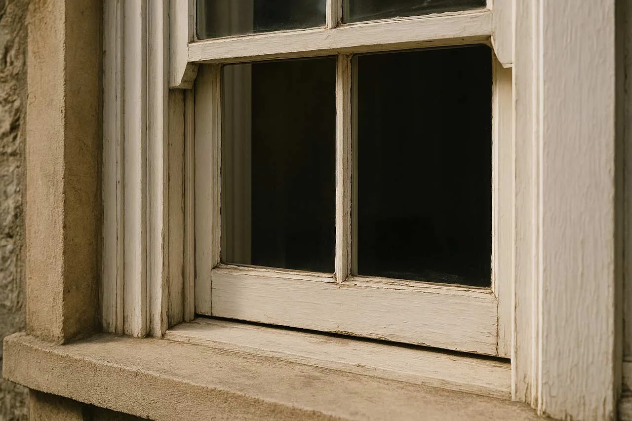 image showing draughty sash windows