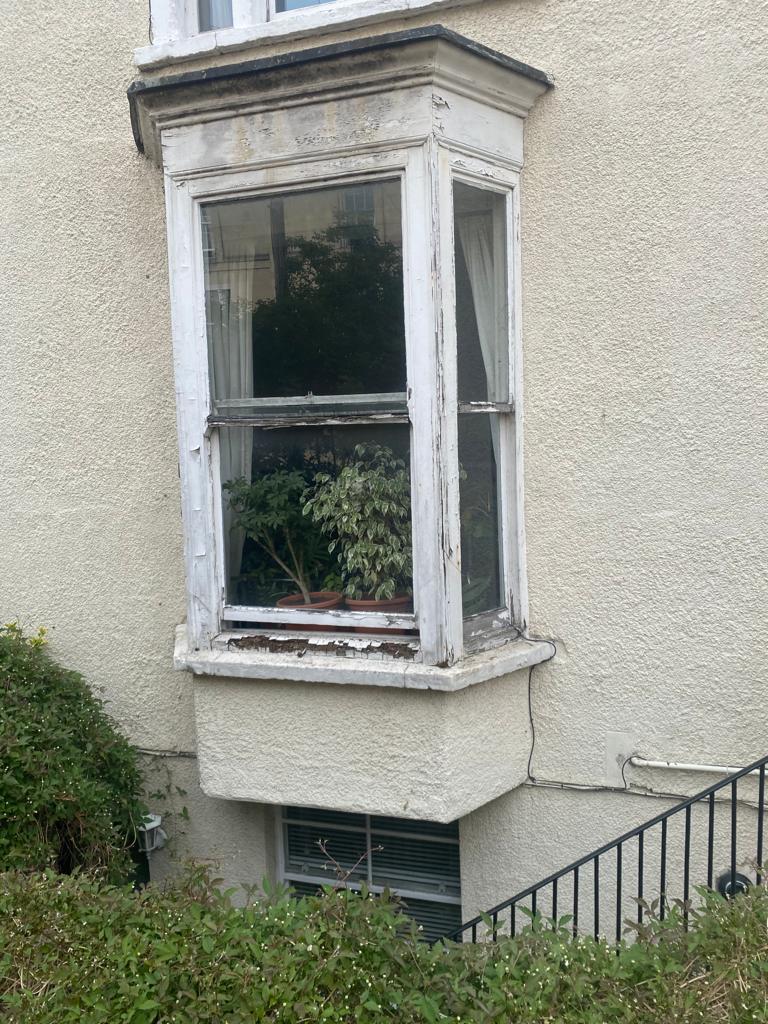 sash window in need of repair