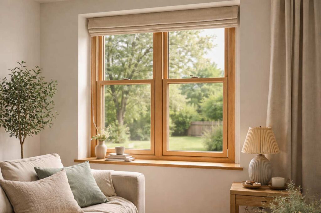 interior view of a draught proofing sash windows project